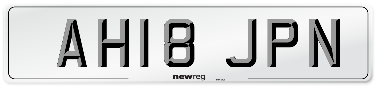AH18 JPN Number Plate from New Reg